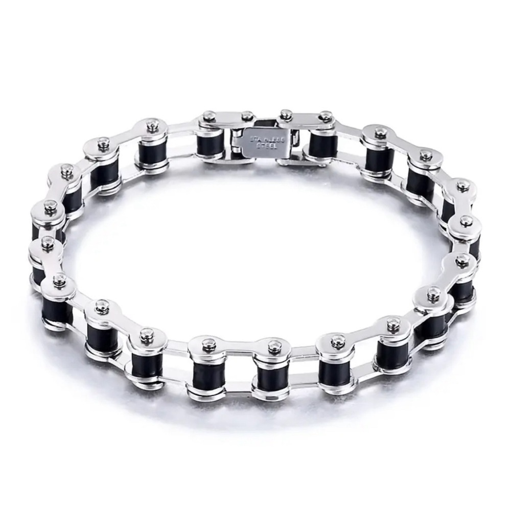 3 For $35 Men’s Stainless Steel Motorcycle Biker Bike Link Bracelet
